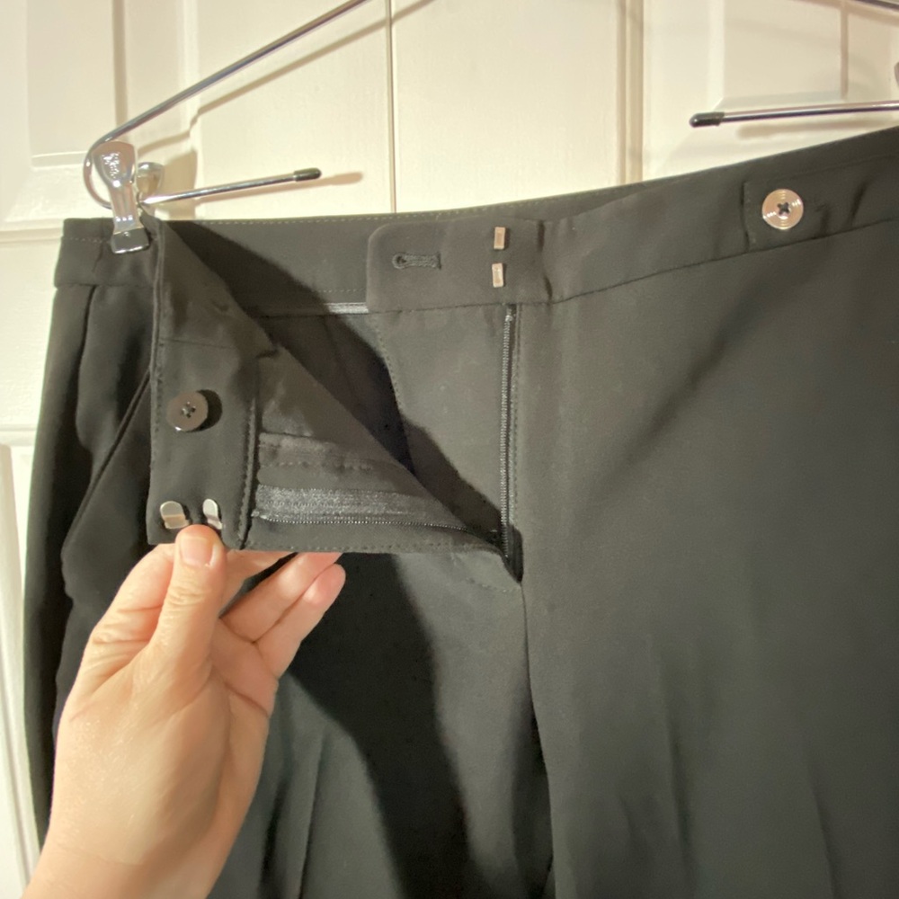 White House Black Market Taper Ankle Black Trousers - Picture 4 of 7